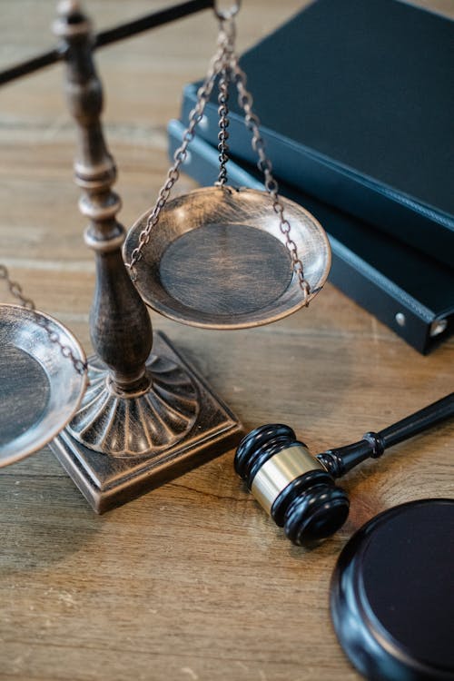 Legal scales & gavel